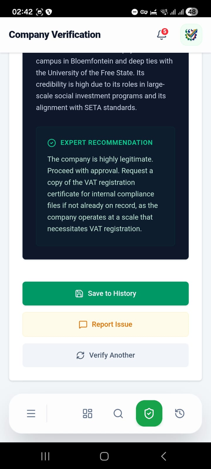 Company Verification